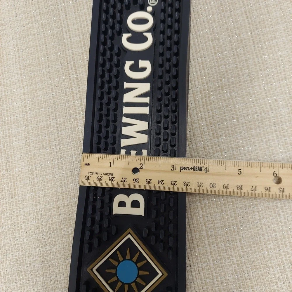 Blue Moon Brewing Co Rubber Bar Spill Mat Rail Runner Navy Blue 21 Inch